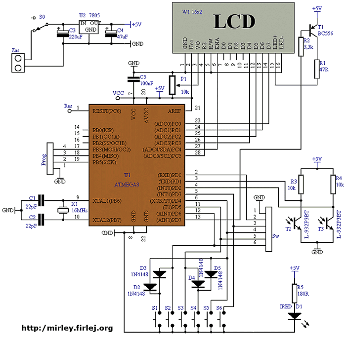 Atmega8 схемы устройств