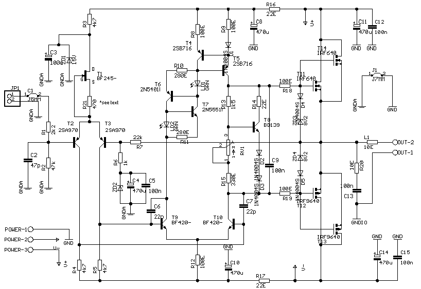 Умзч на mosfet схема