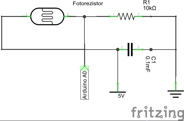 Ардуино фоторезистор схема