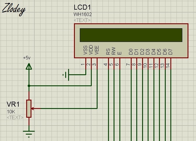 Lcd дисплей на схеме