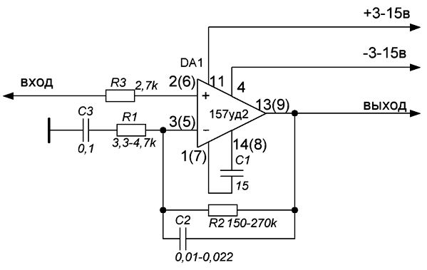 К553уд2 схема усилителя