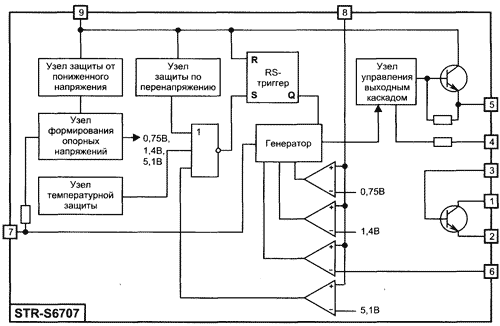 Str5707 схема включения