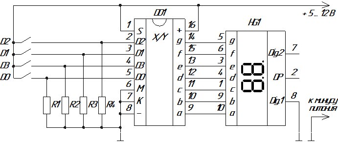 555ид4 схема включения