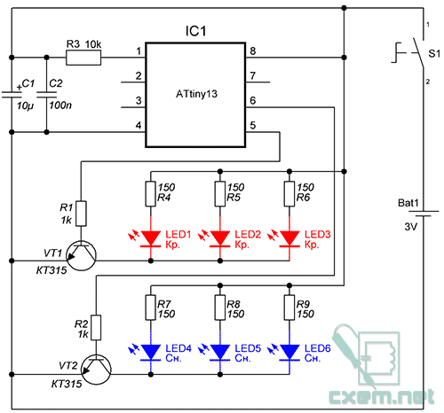 Attiny13 проекты с исходниками