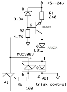 Схема твердотельного реле на симисторе своими руками