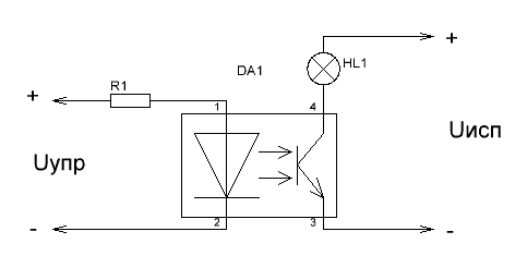 Схема развязка на оптопаре схема