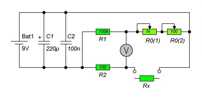 Омметр своими руками схема