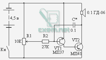 Схема имитатор канарейки