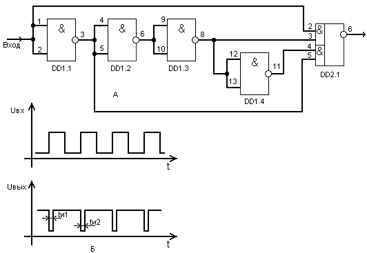 Схема импульсов сигнала. Генератор импульсов на к155ла3. Генератор импульсов к-155 аг1. Формирователи импульсов на к561. Генератор импульсов на ла3.
